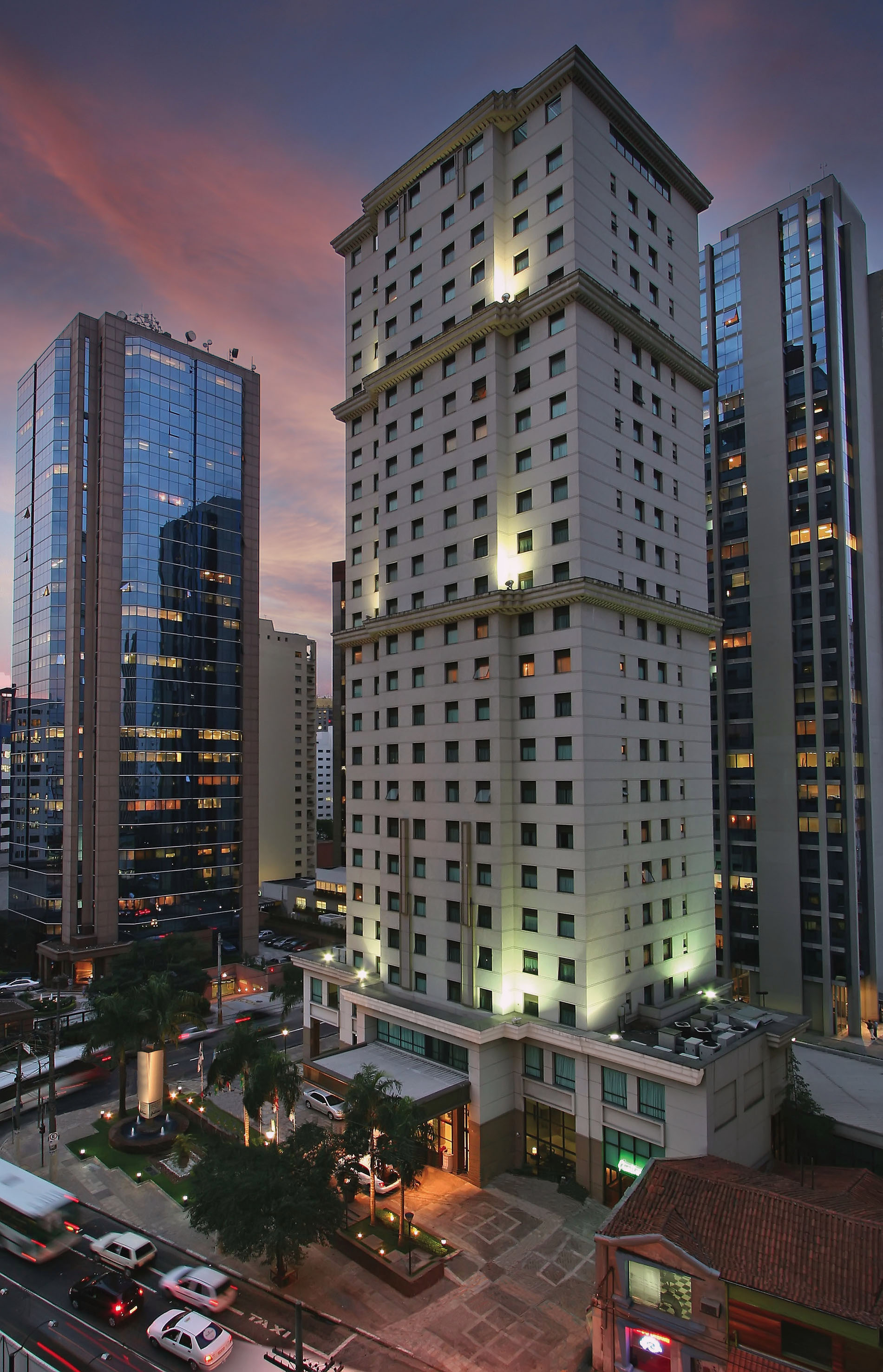 a tall building with many windows