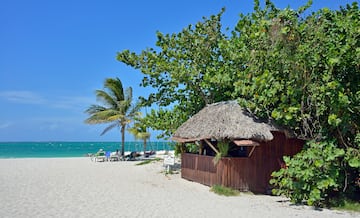a hut on a beach