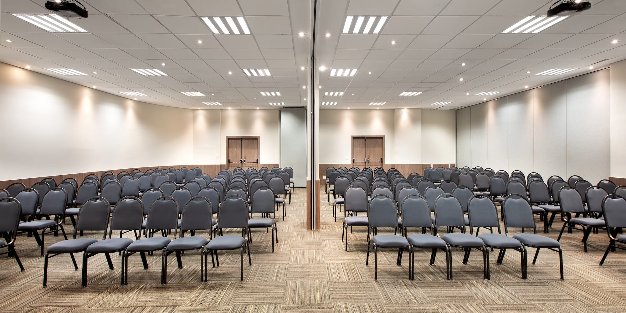 a room with many chairs