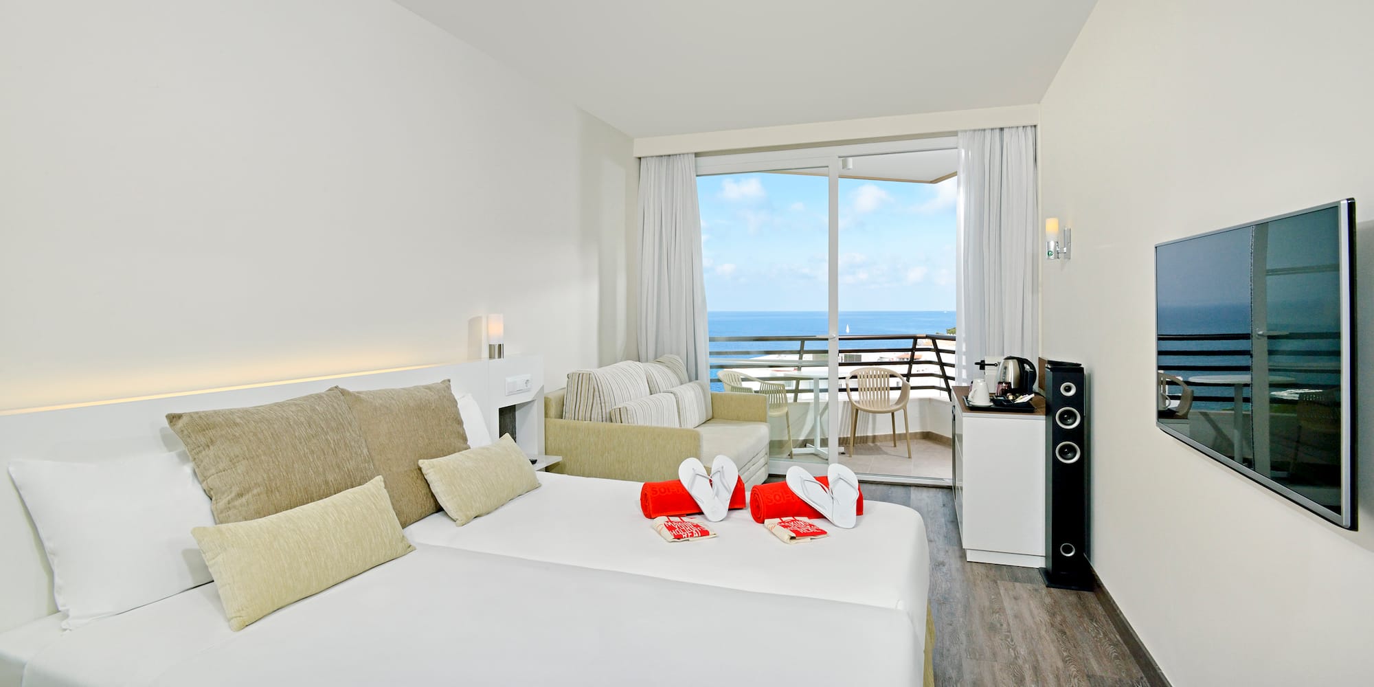 a room with a view of the ocean