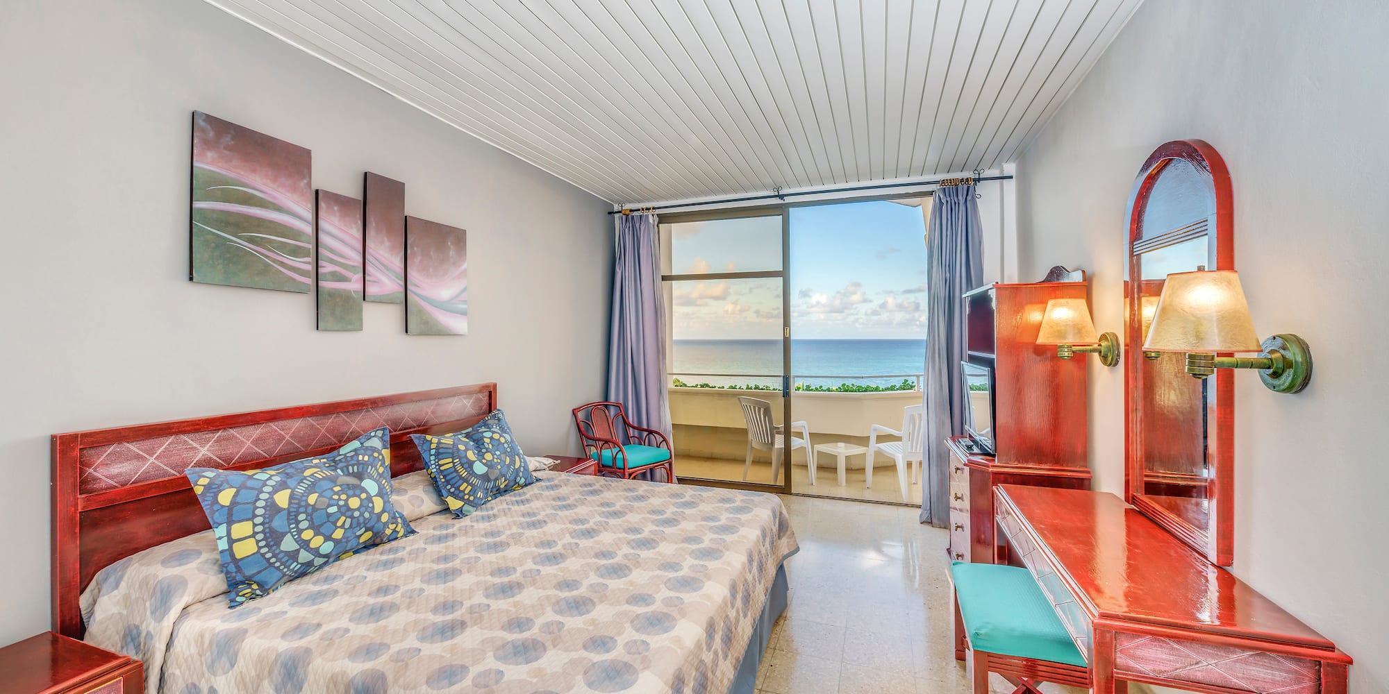 a bedroom with a piano and a bed