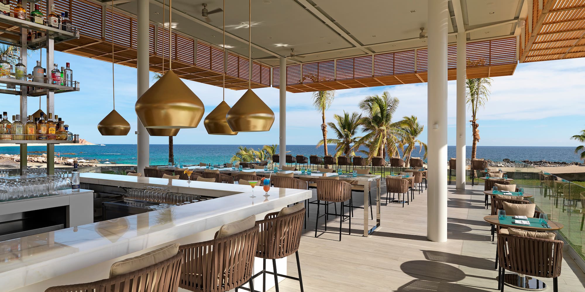 a restaurant with tables and chairs