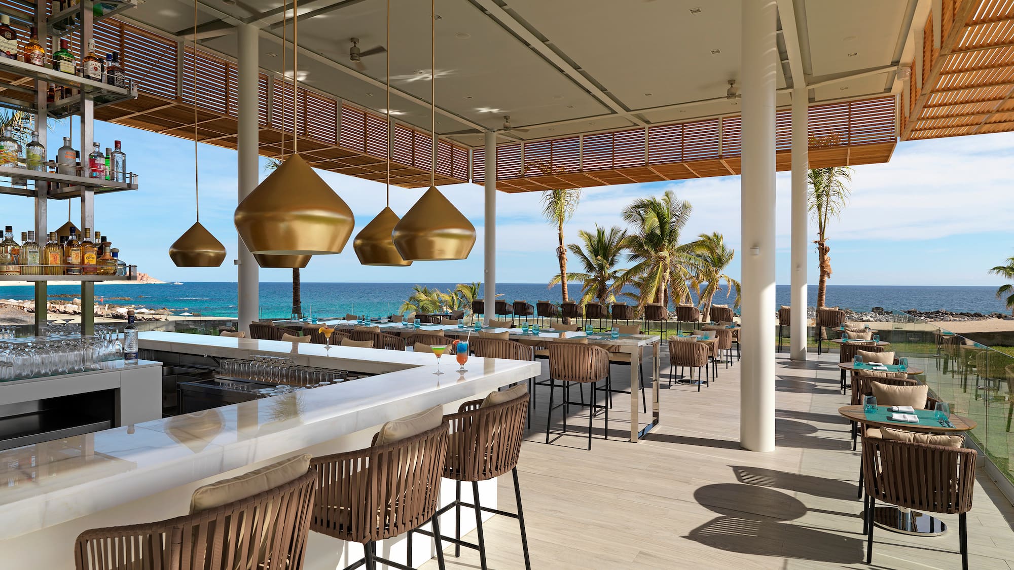 a restaurant with tables and chairs