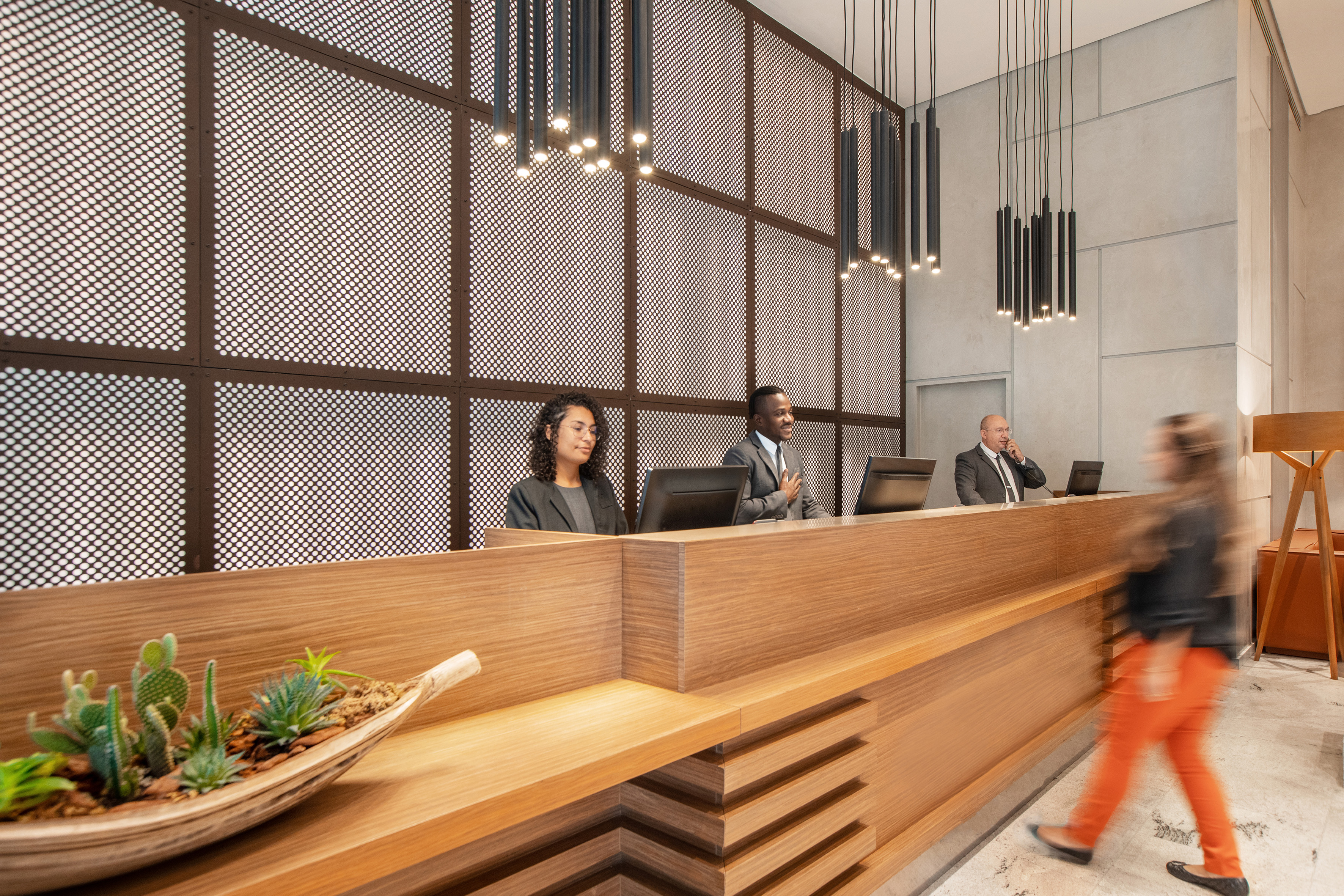 a group of people at a reception