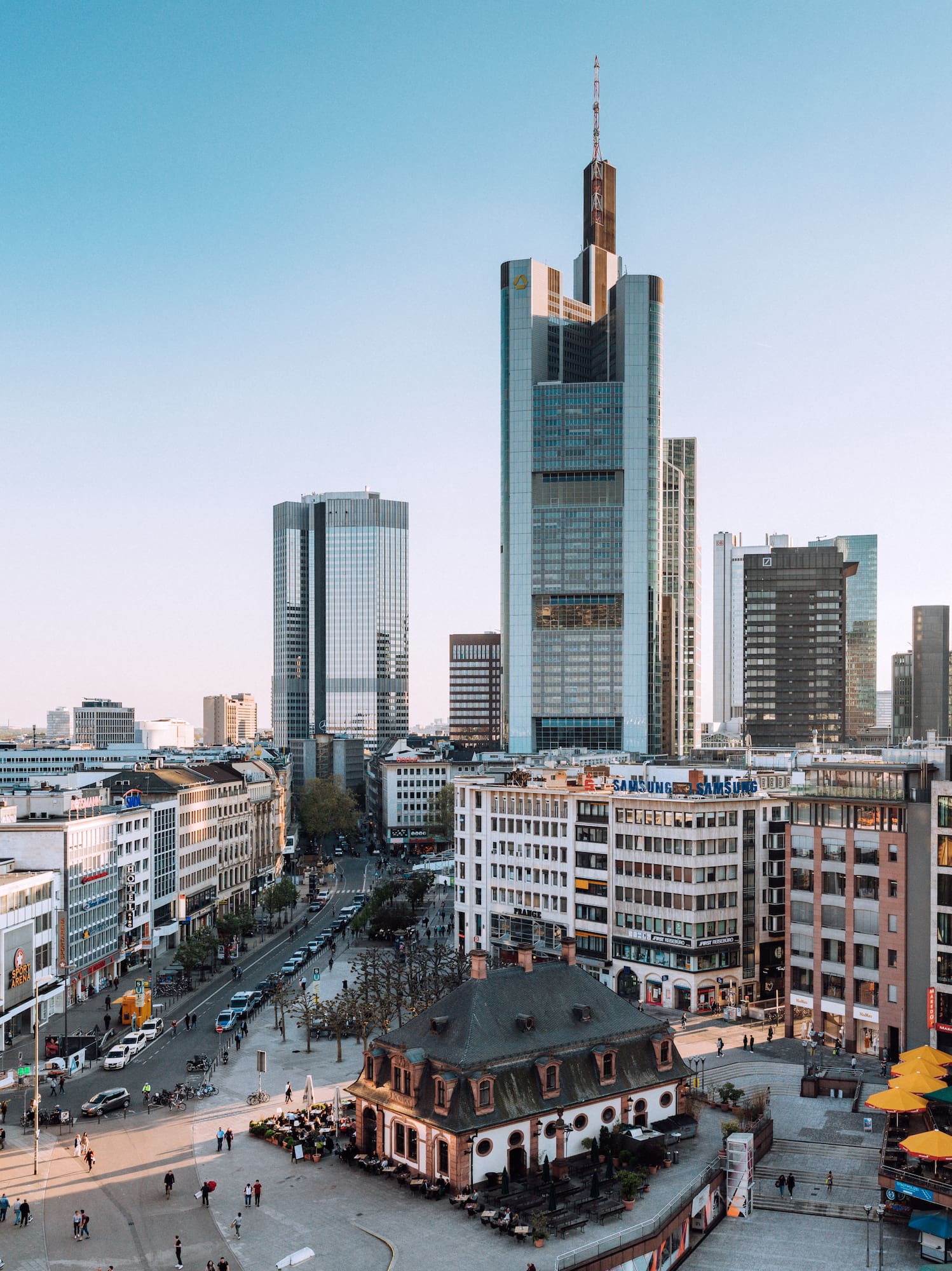 a city with many tall buildings