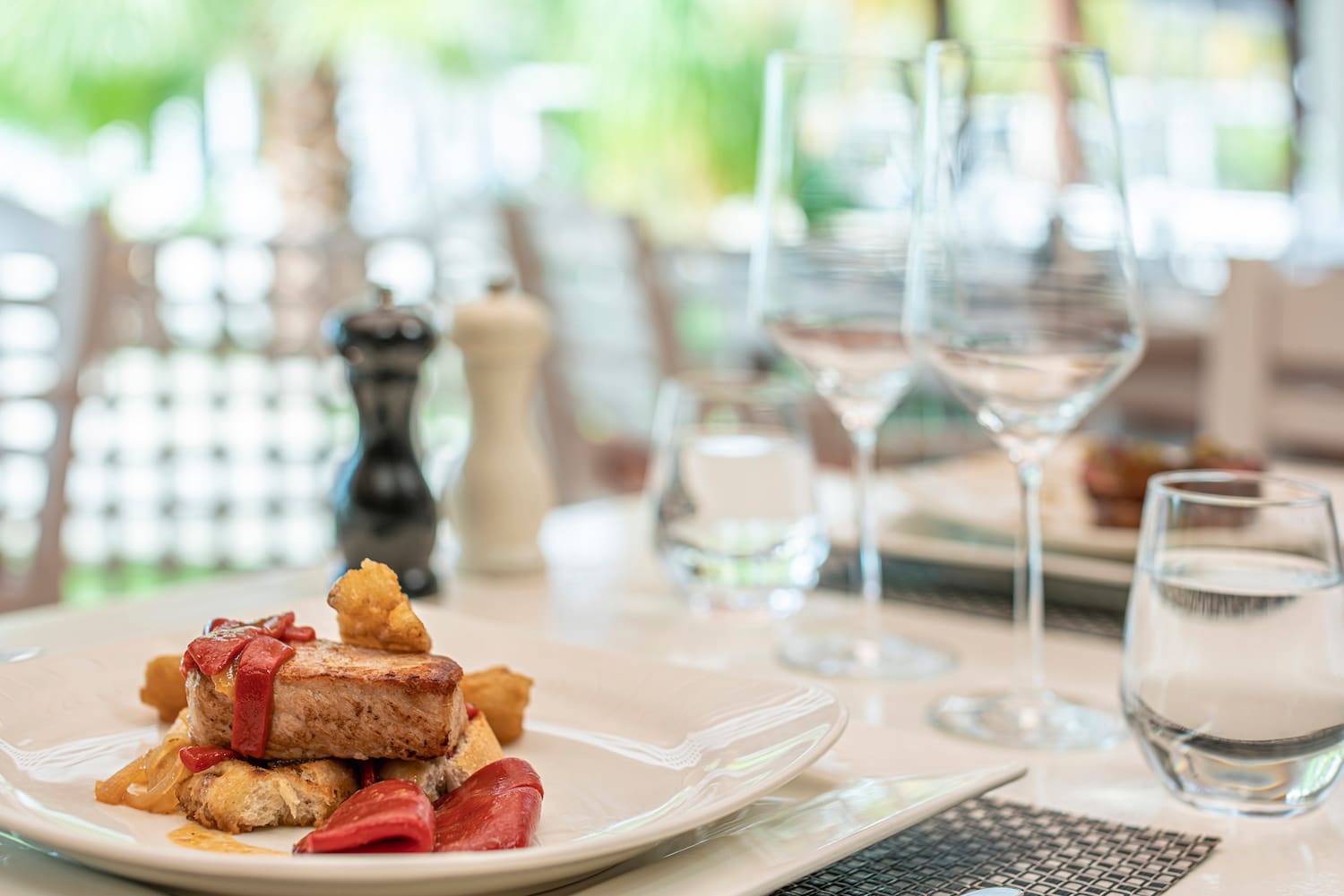 a plate of food on a table