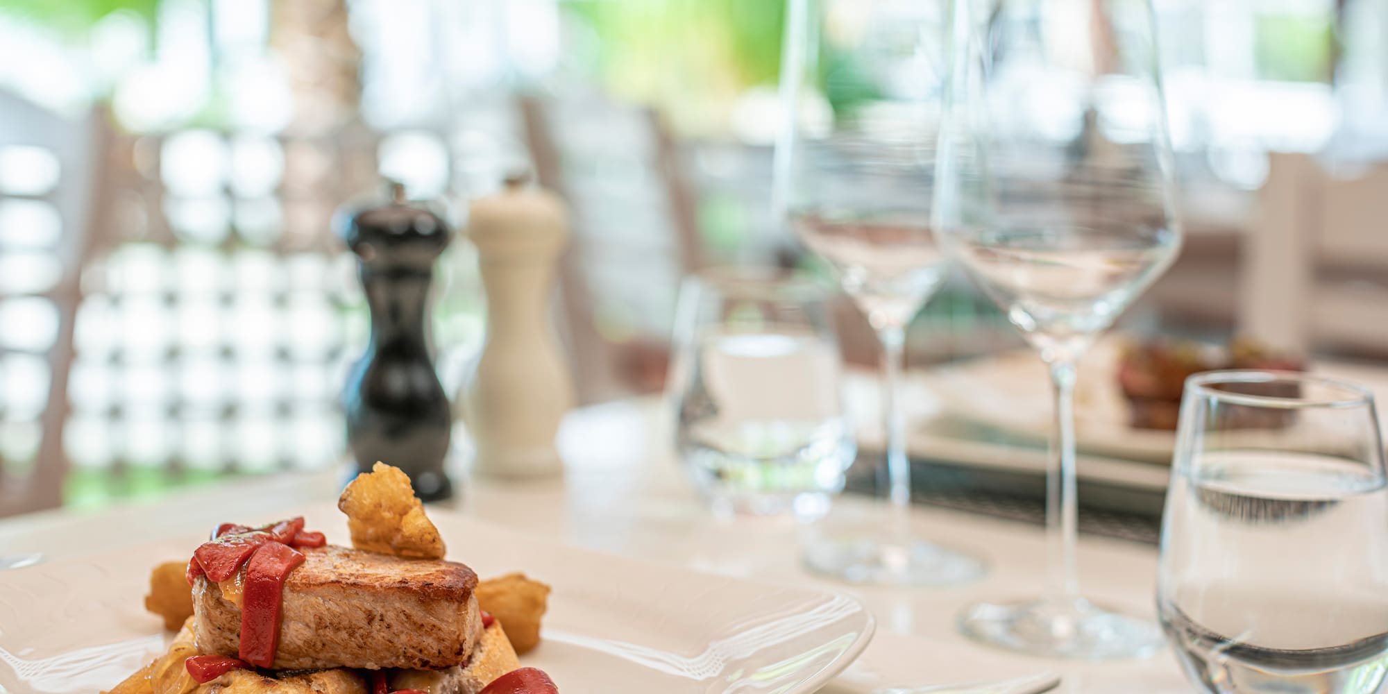 a plate of food on a table