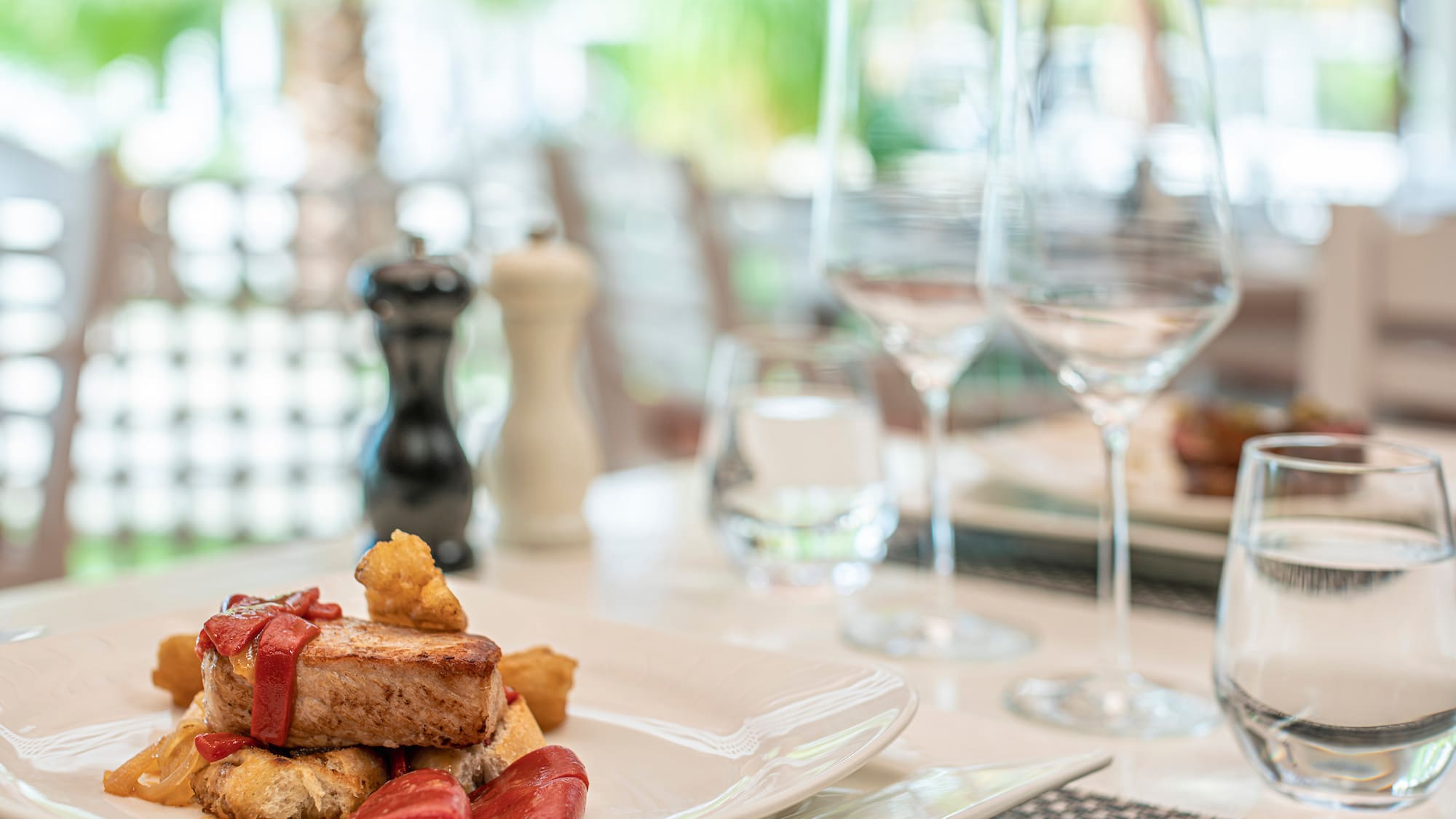 a plate of food on a table