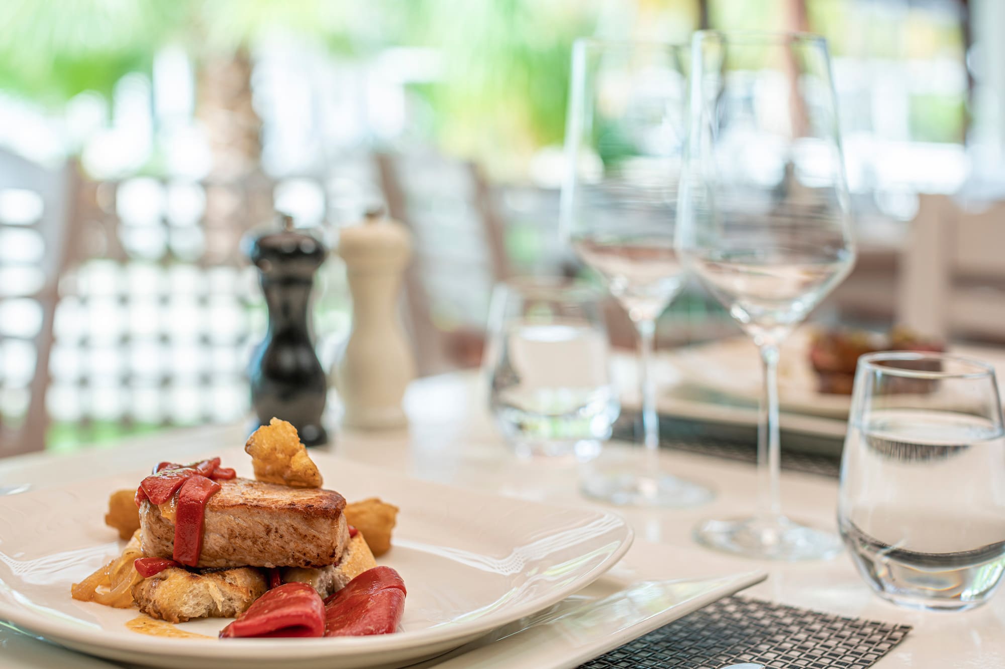a plate of food on a table