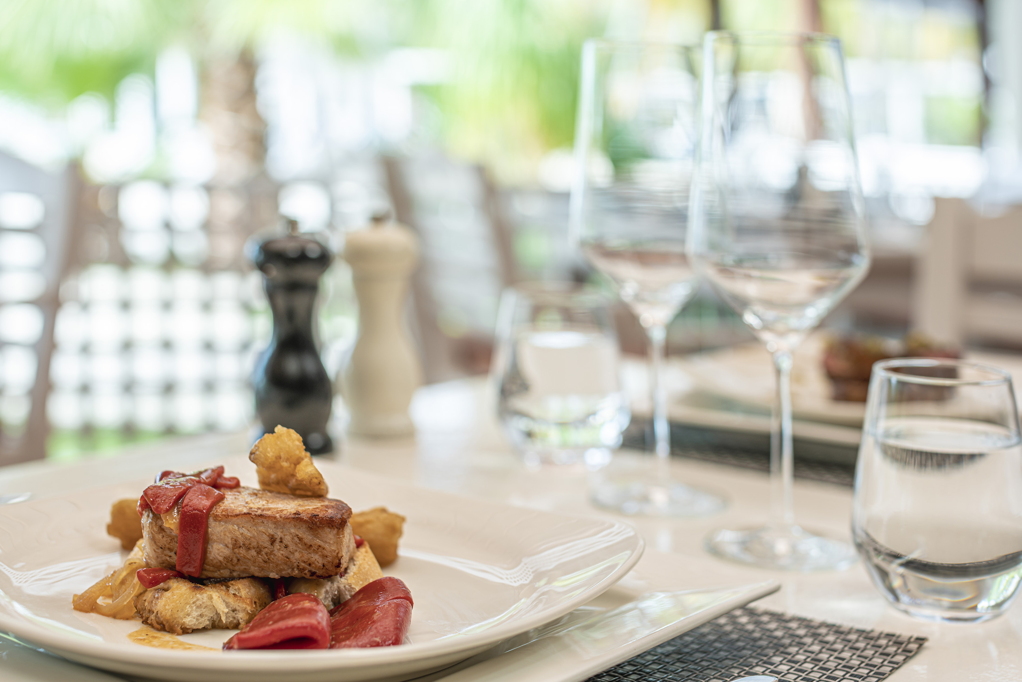 a plate of food on a table