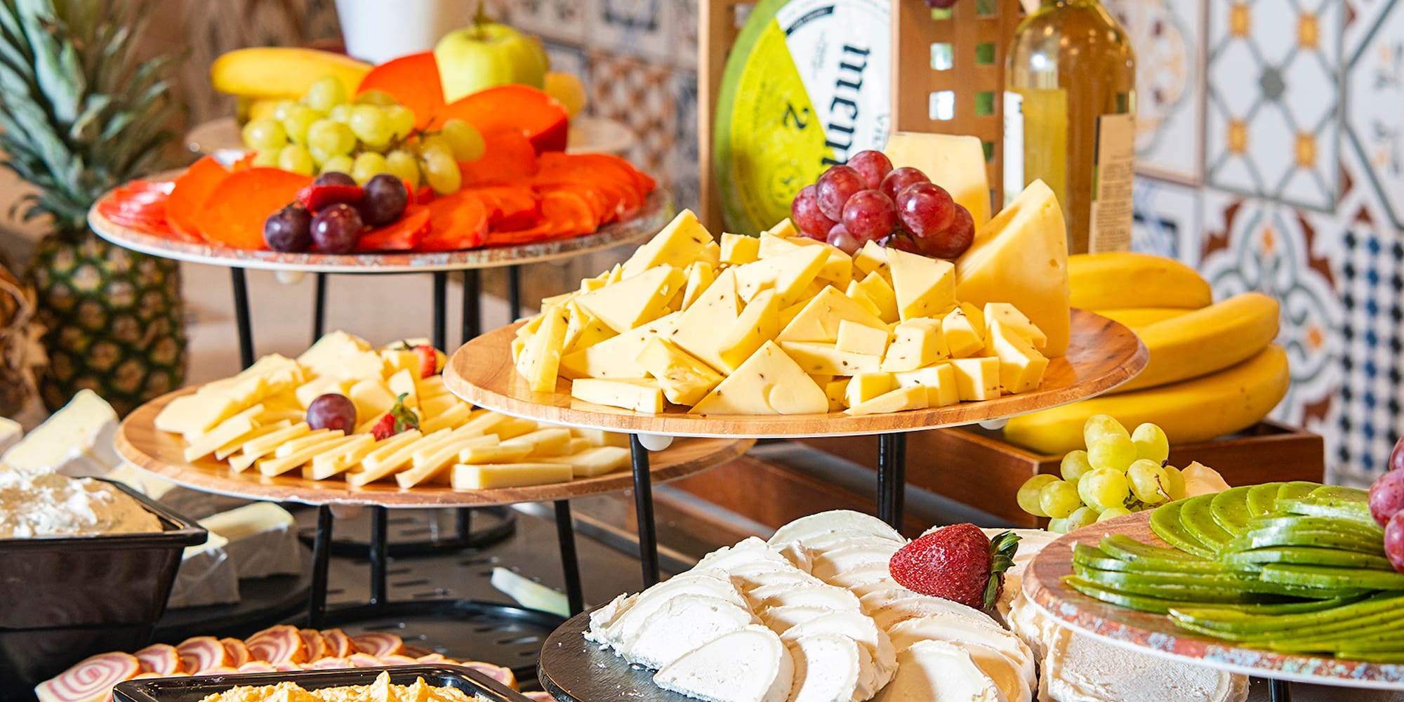 a table full of food