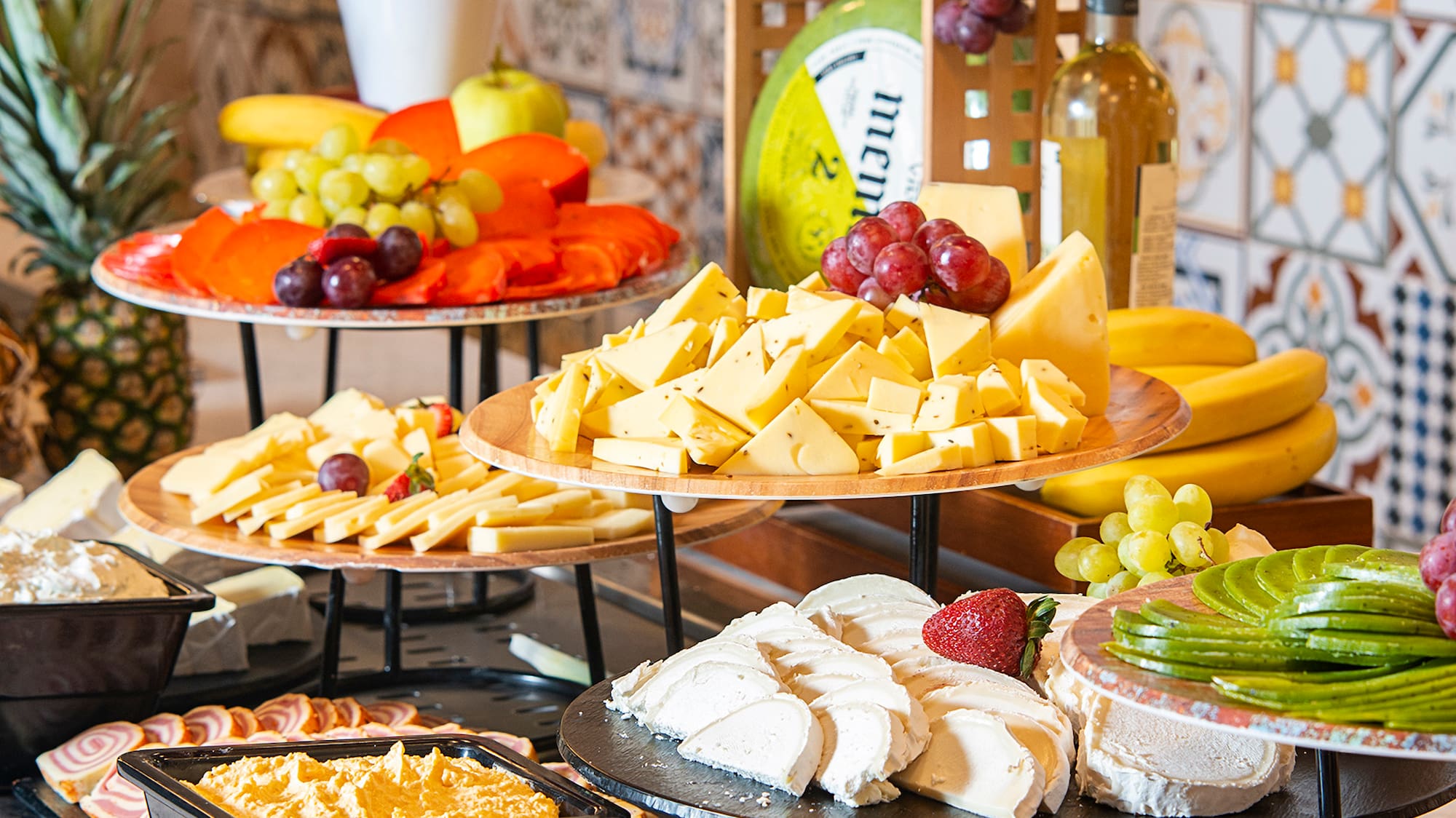 a table full of food