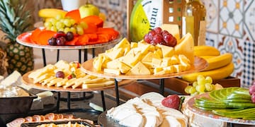 a table full of food