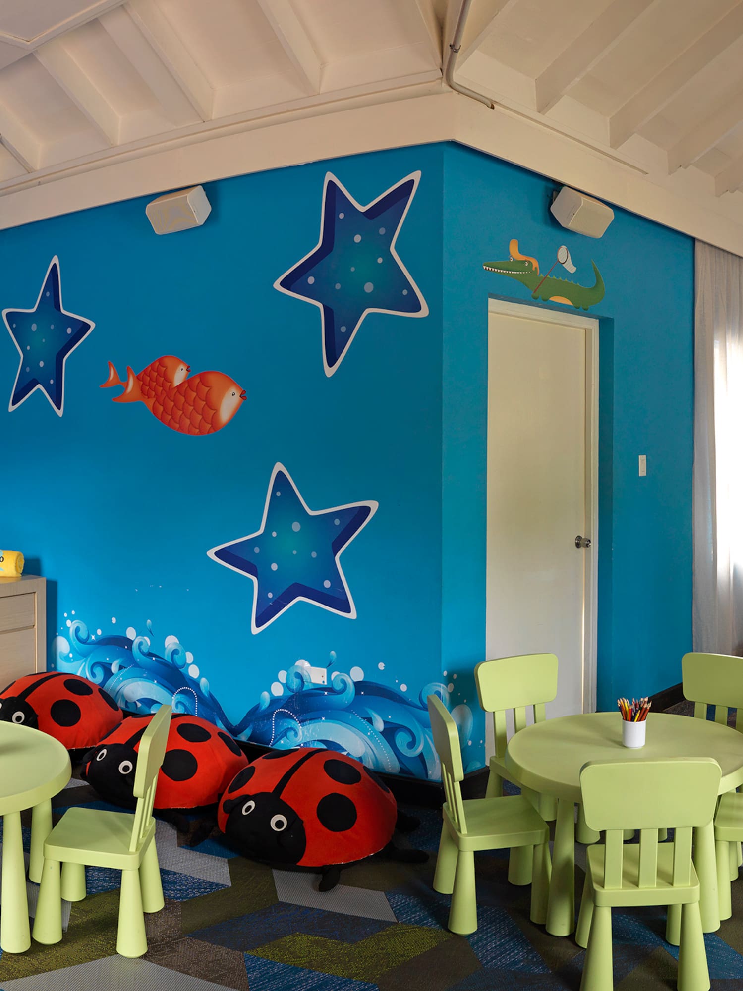 a room with a blue wall and a blue wall with a blue wall with a blue wall with a blue wall with a blue wall with a blue wall with a blue wall with a blue wall with