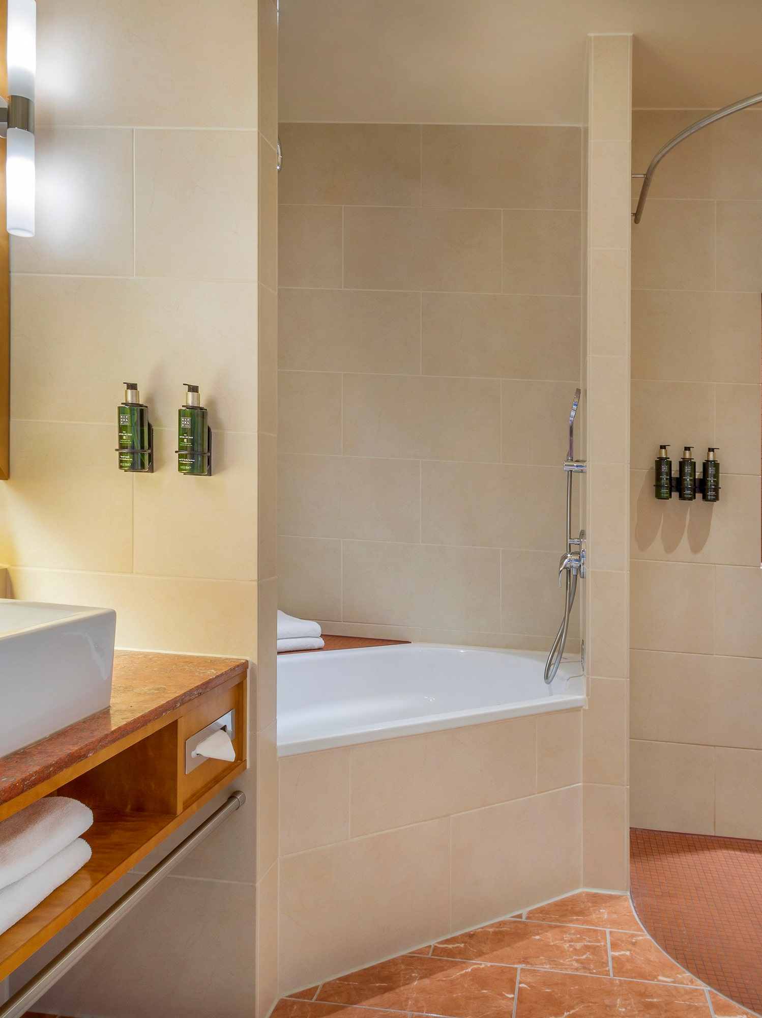 a bathroom with a sink and a bathtub
