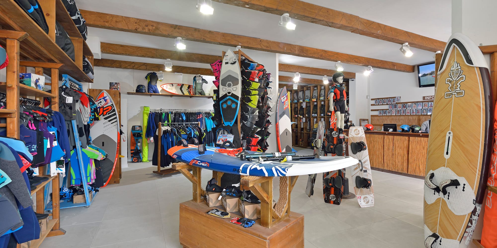 a store with surfboards and surfboards
