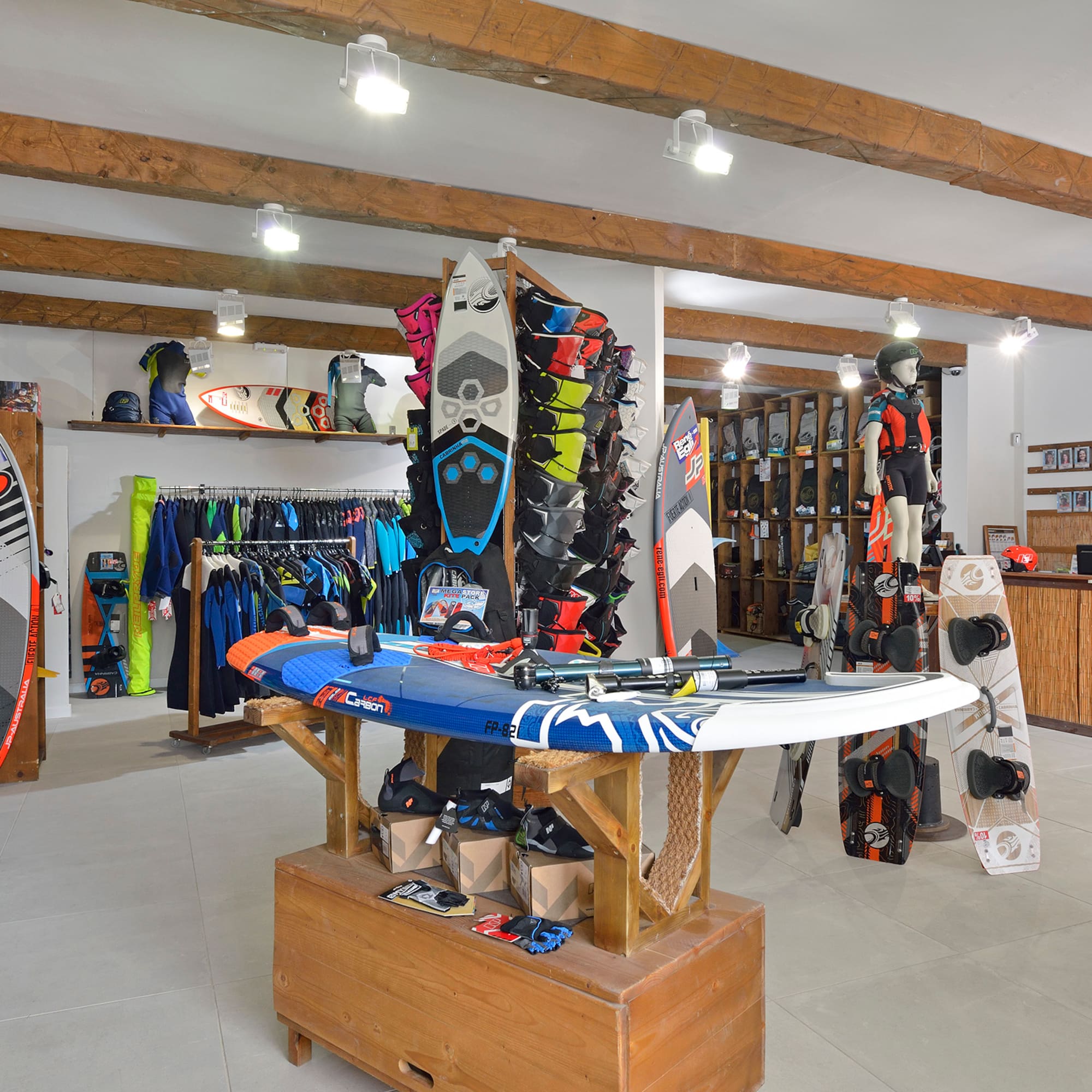 a store with surfboards and surfboards
