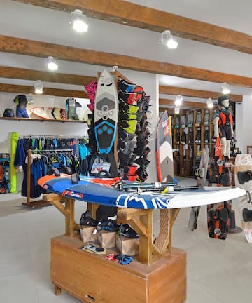 a store with surfboards and surfboards