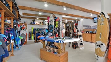 a store with surfboards and surfboards