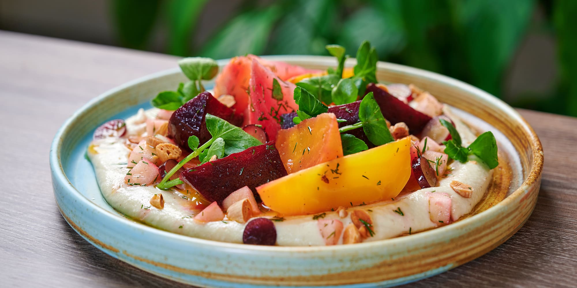 a plate of food on a table