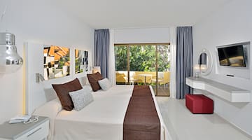 a bed in a room