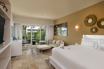 a room with a bed and a couch