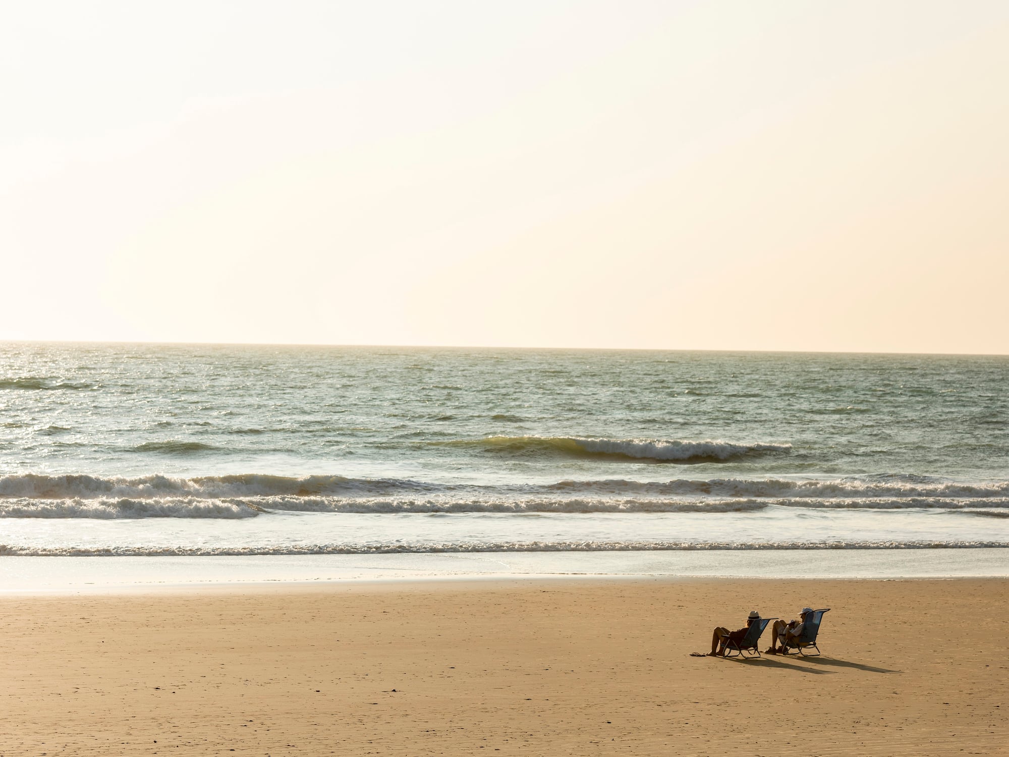 a horse drawn carriage on a beach