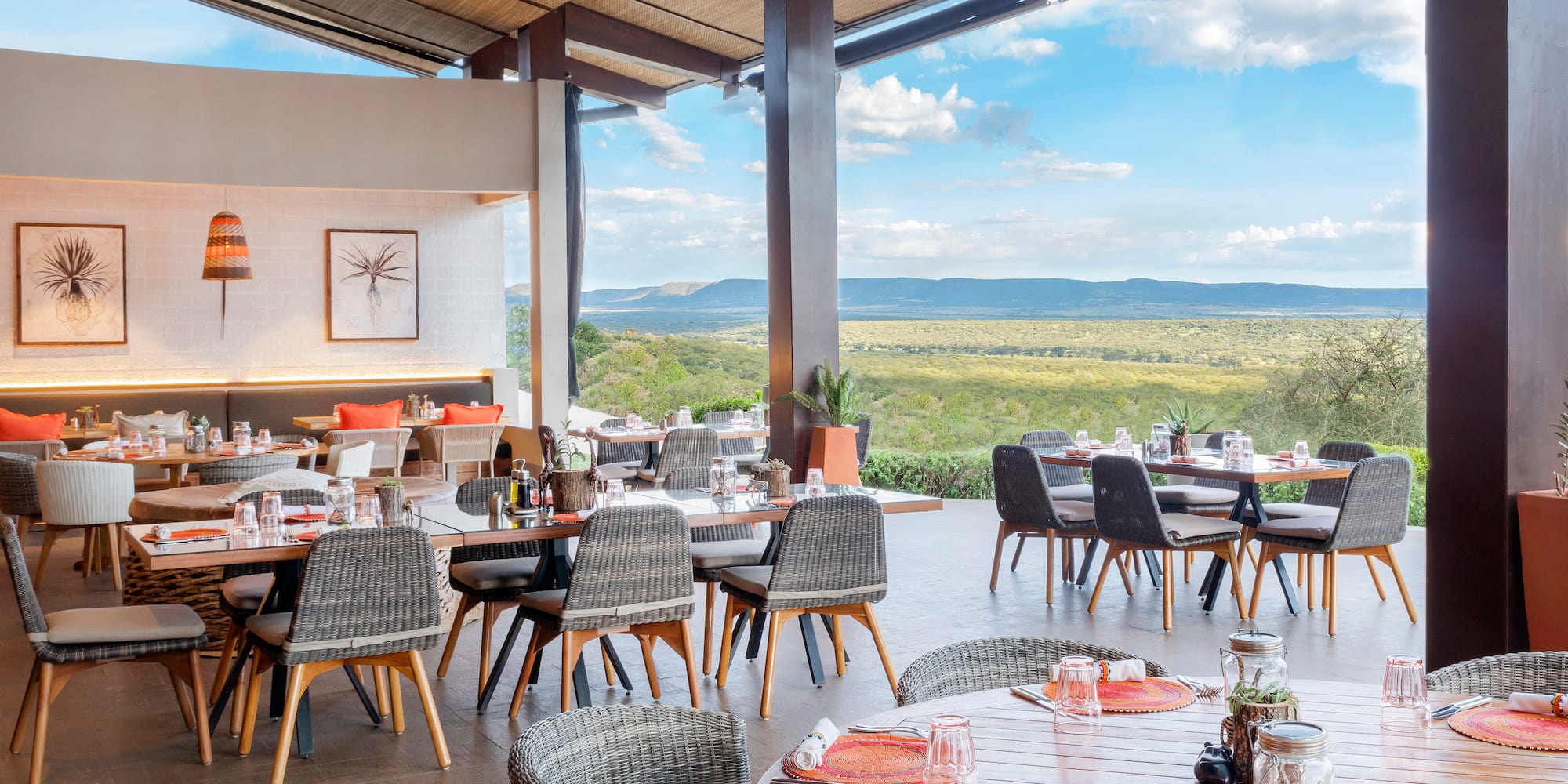 a restaurant with tables and chairs