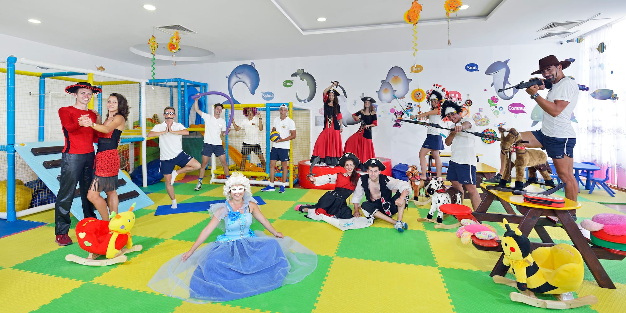 a group of people in clothing