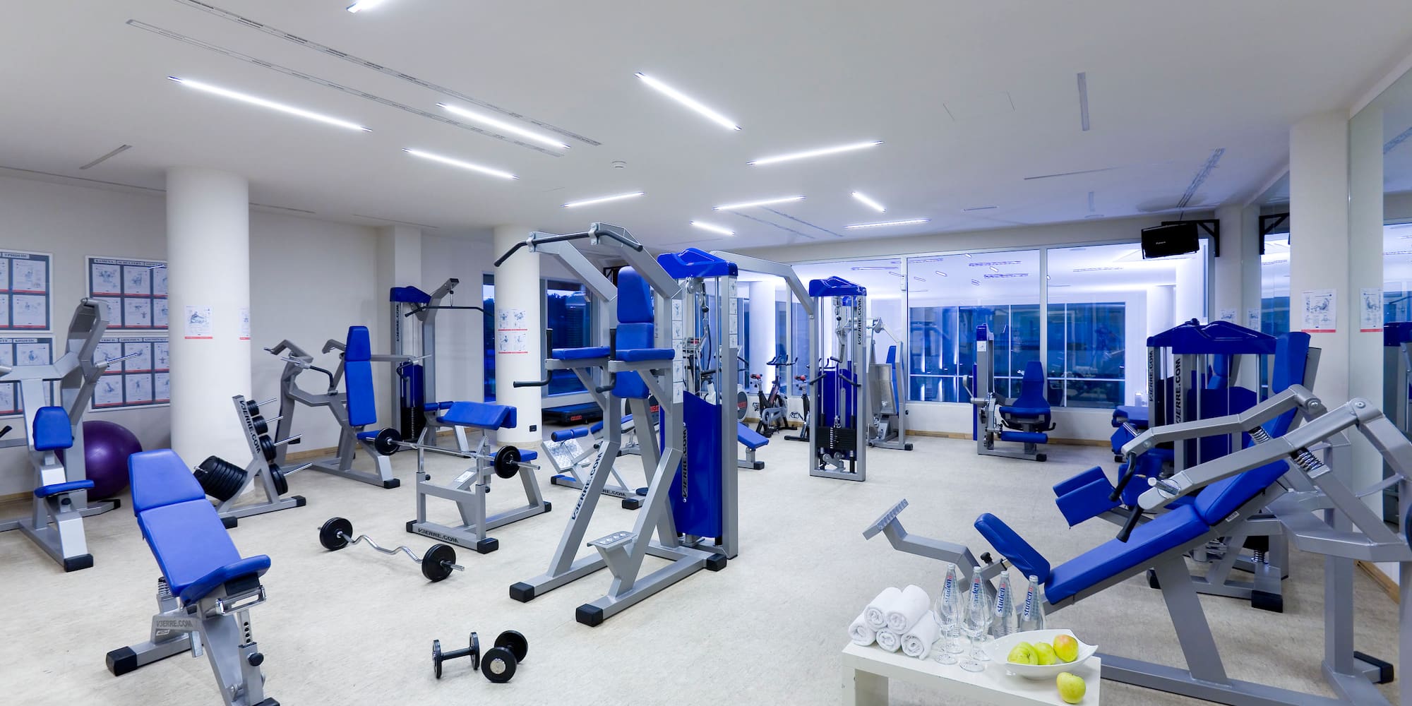 a room with exercise equipment