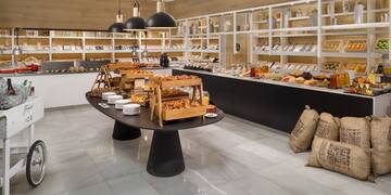 a food store with shelves of food