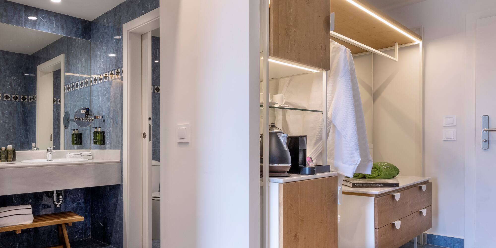a bathroom with a sink and cabinets