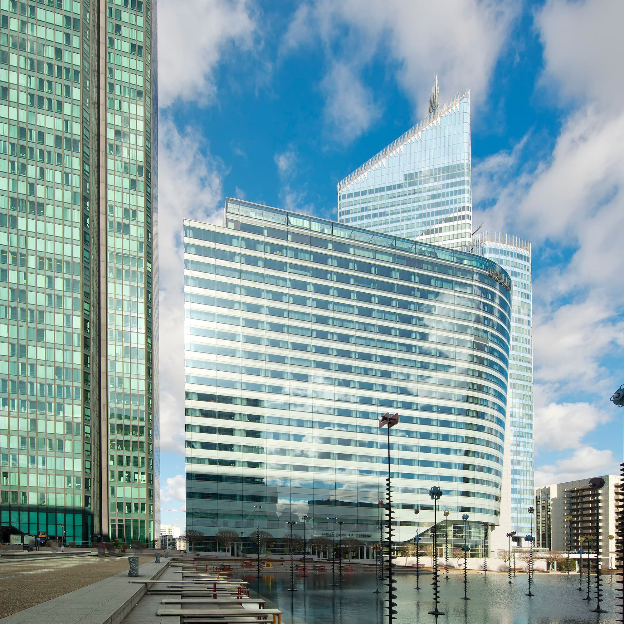 a group of tall buildings