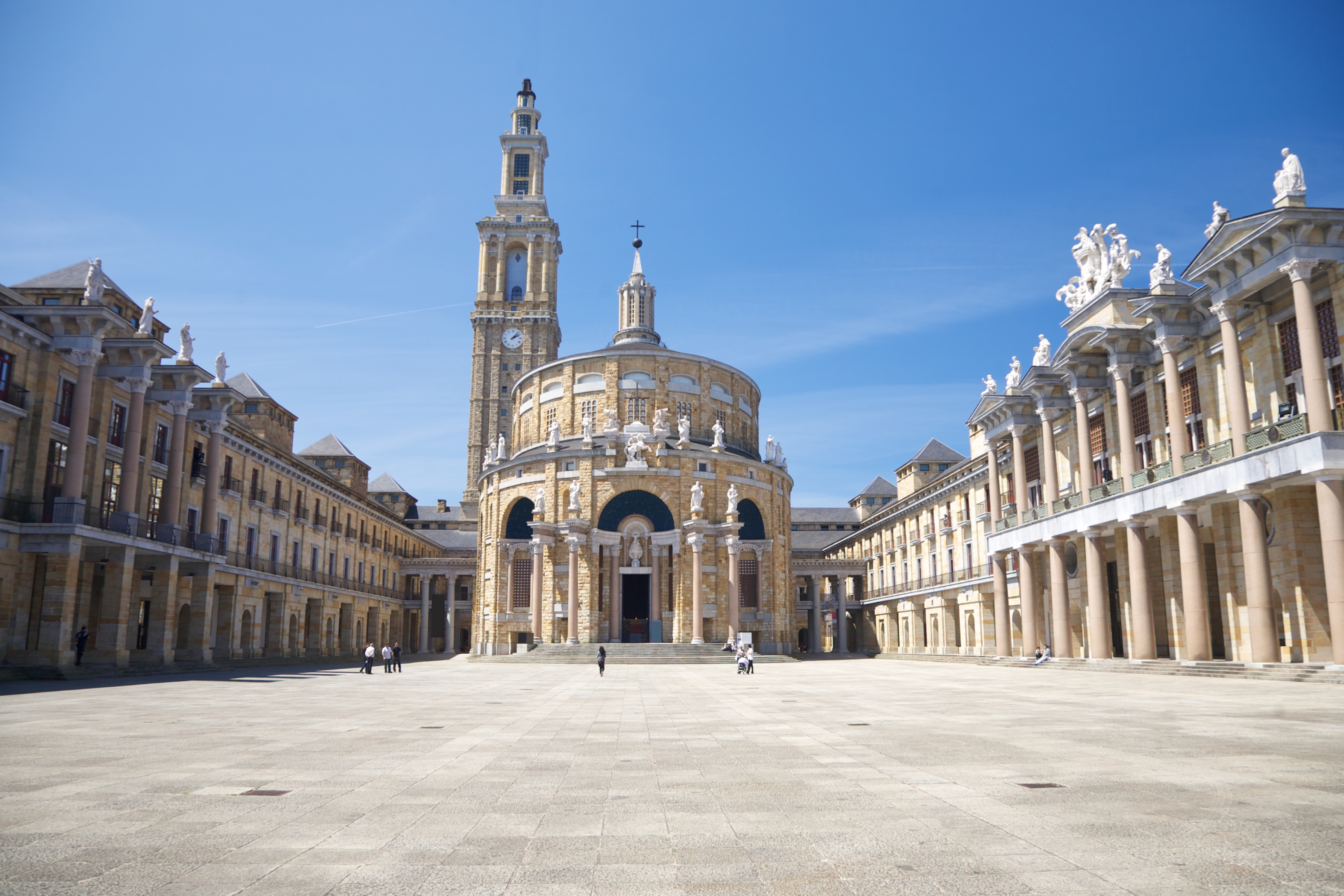 a large building with a clock tower