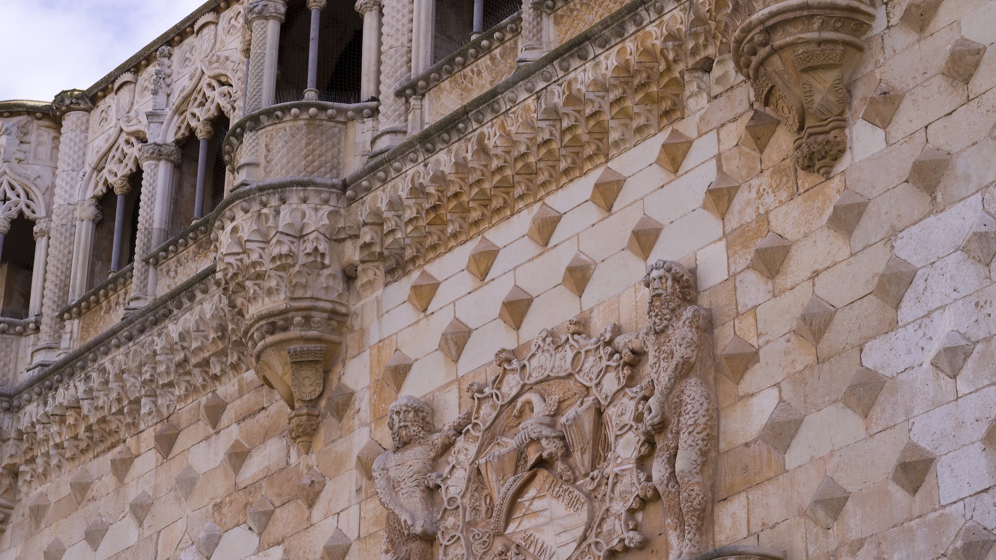 a stone building with ornate carvings