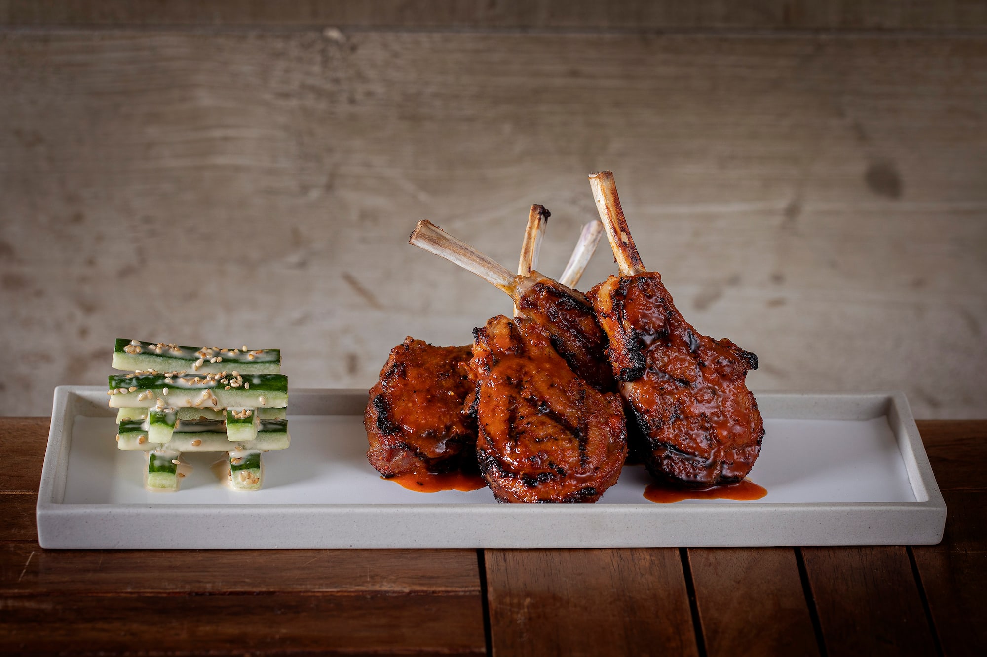 a plate of food on a table