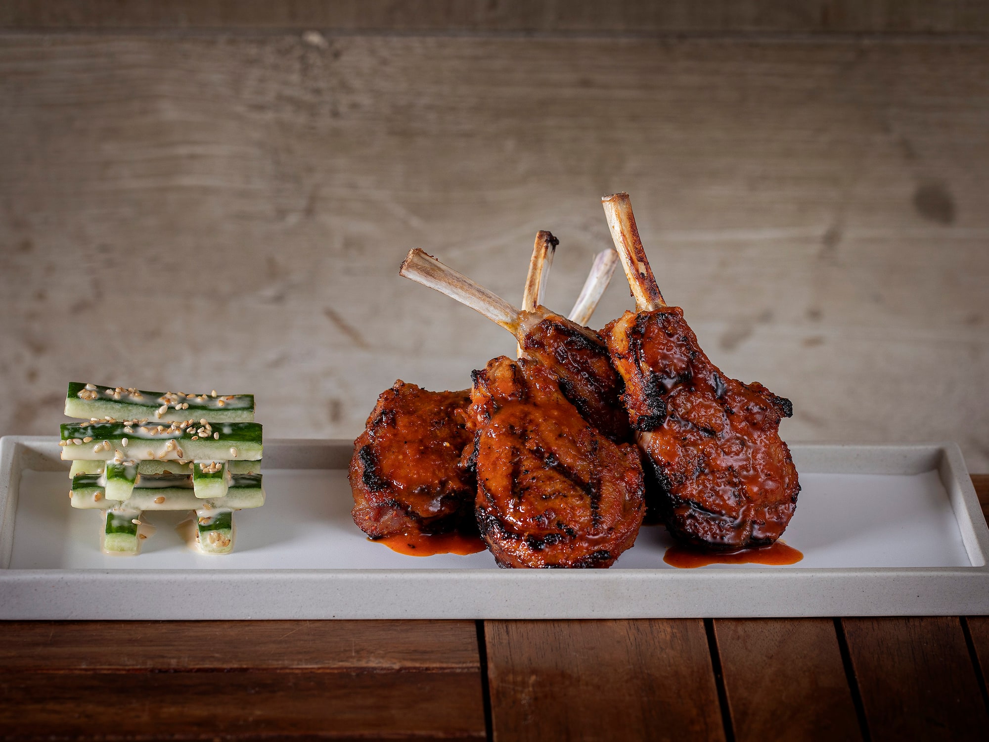 a plate of food on a table