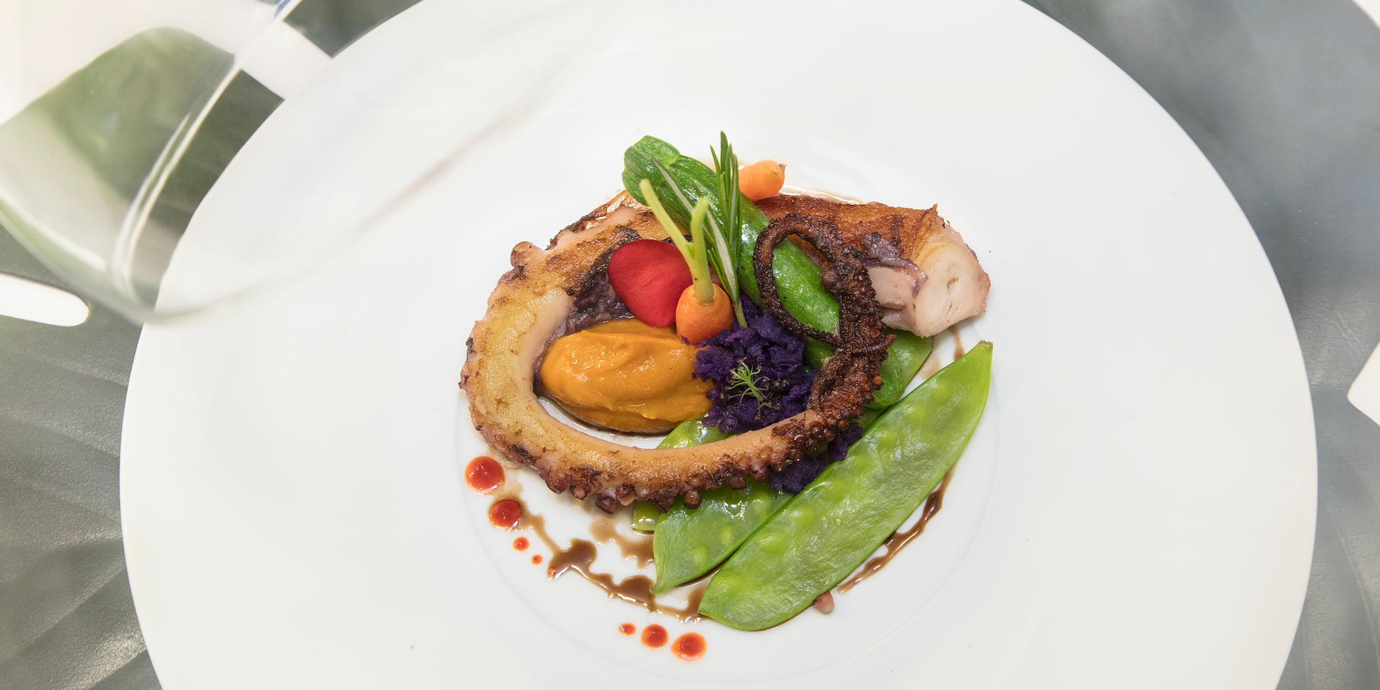 a plate of food on a table