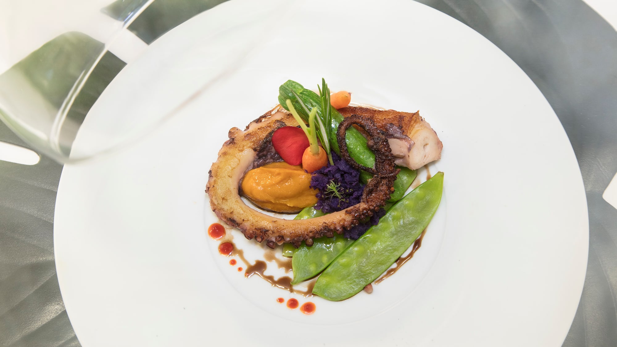 a plate of food on a table