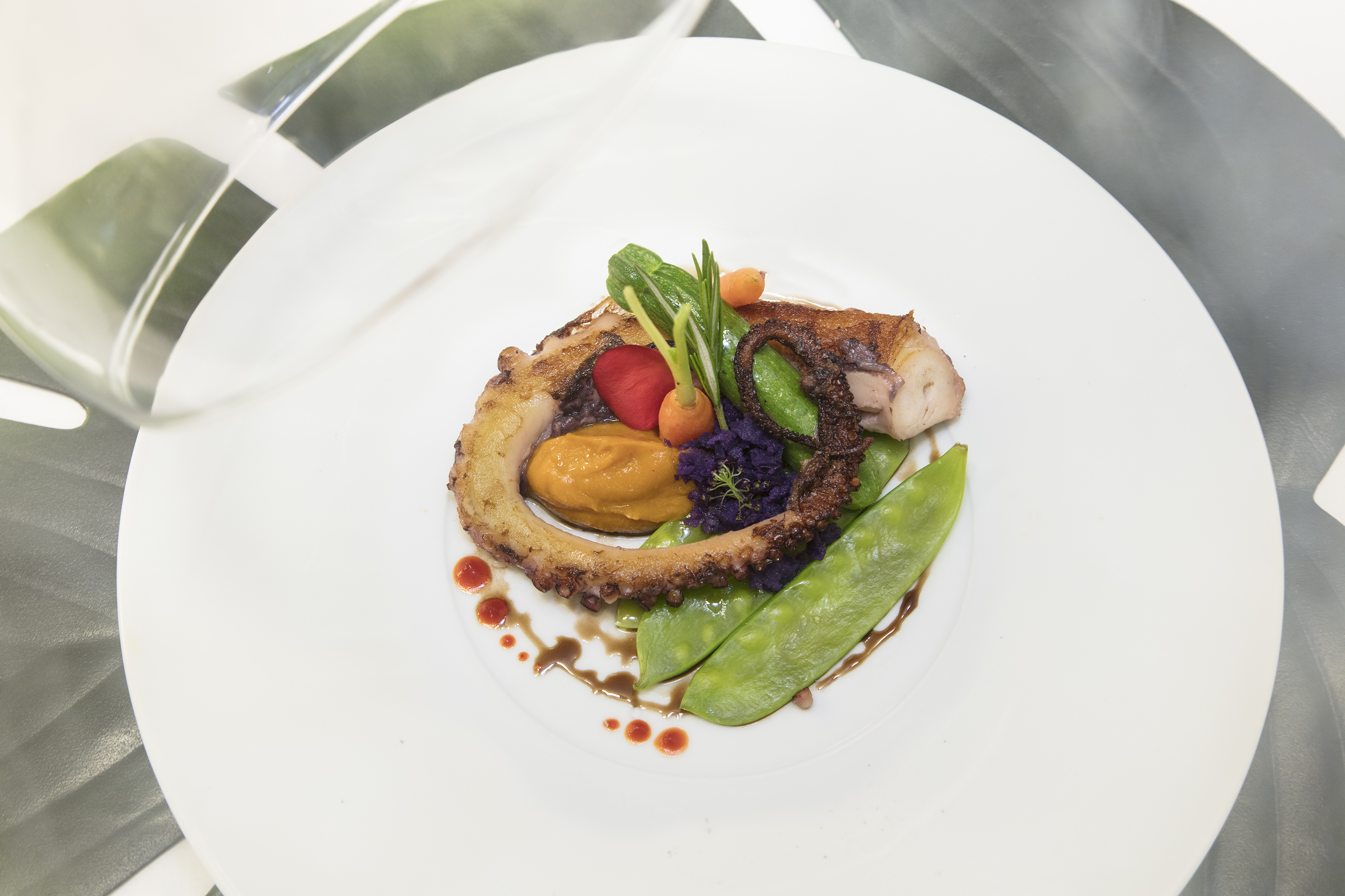 a plate of food on a table