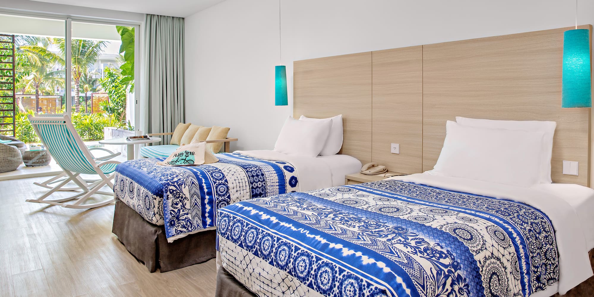 a room with two beds