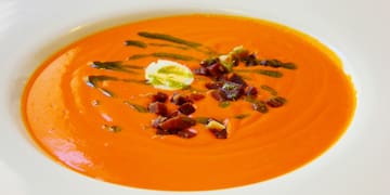a bowl of orange soup