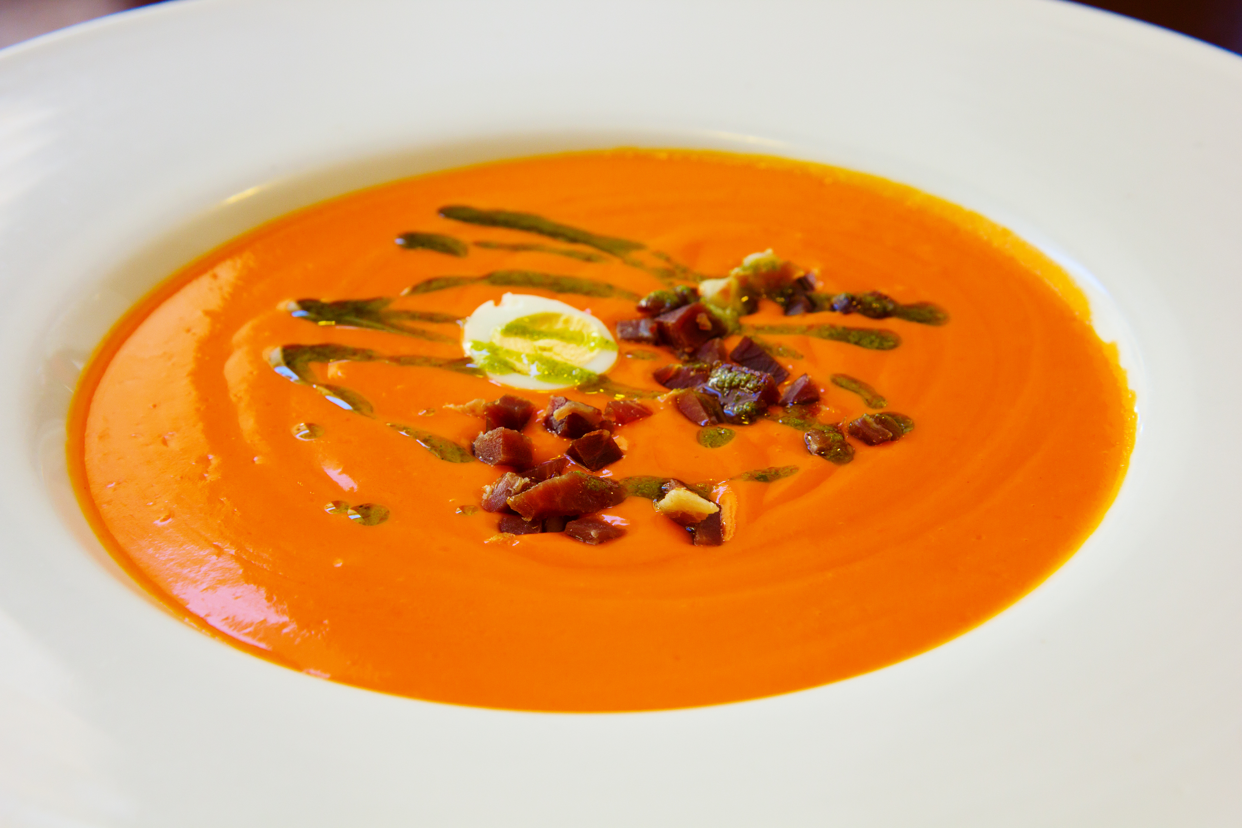 a bowl of orange soup