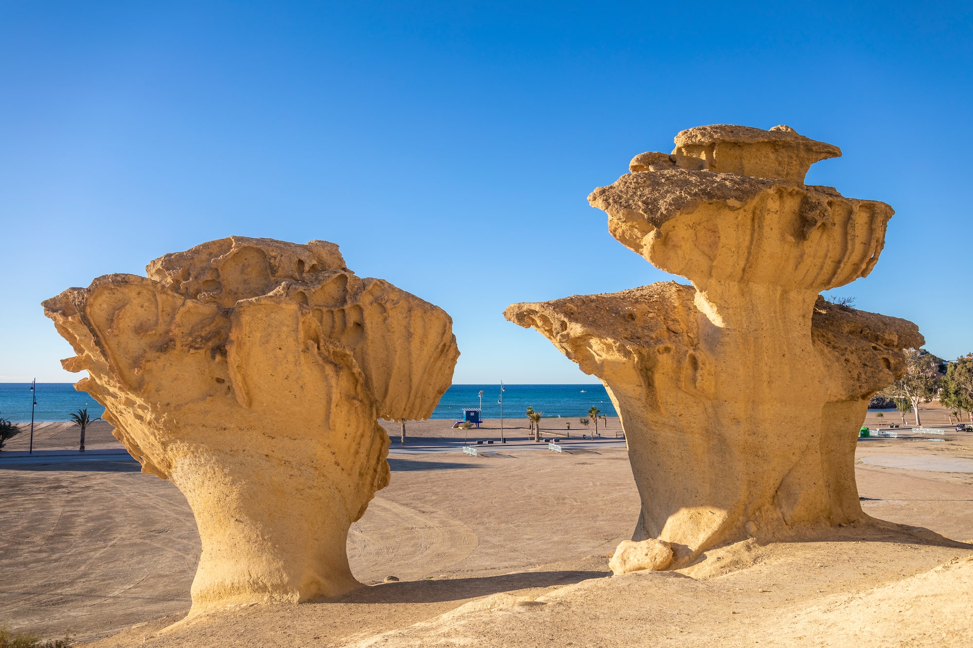 a rock formations on a beach