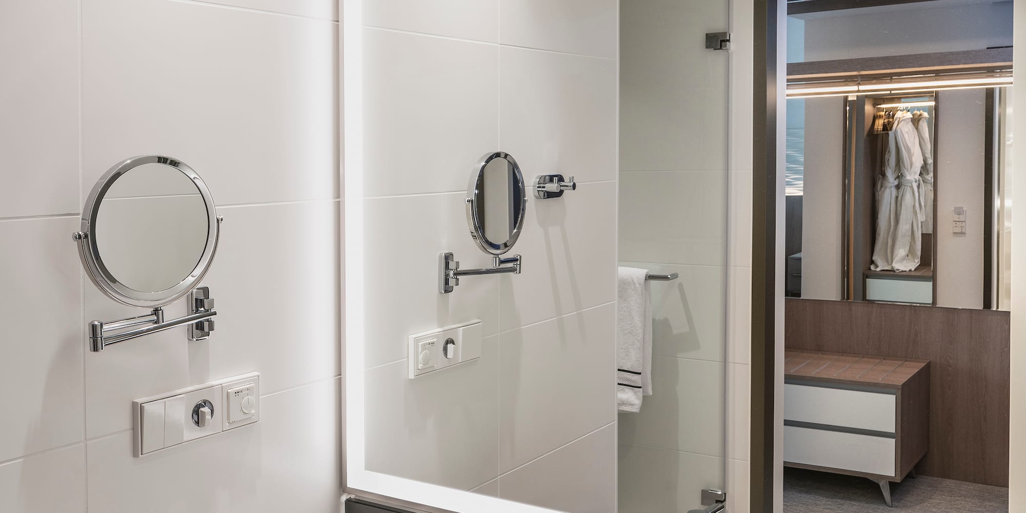 a bathroom with a mirror and sink