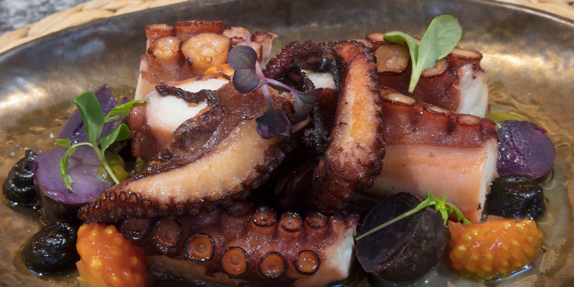 a plate of food on a table