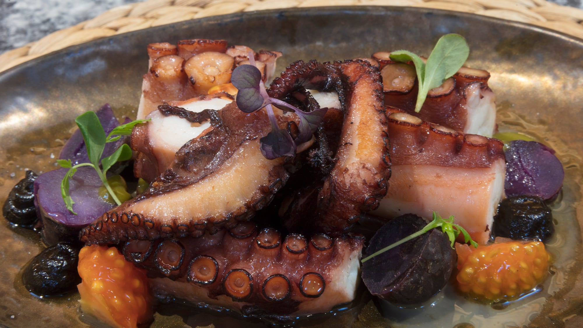 a plate of food on a table