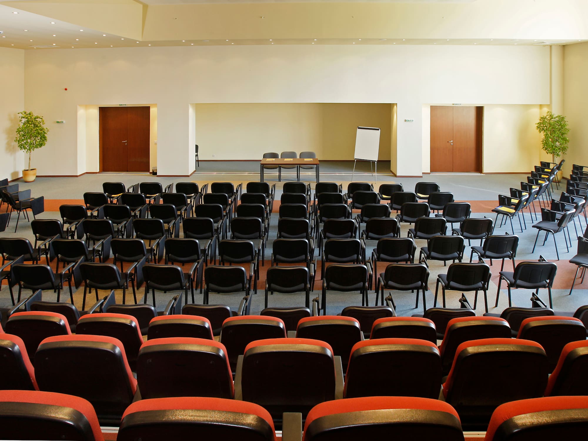 a room with many chairs