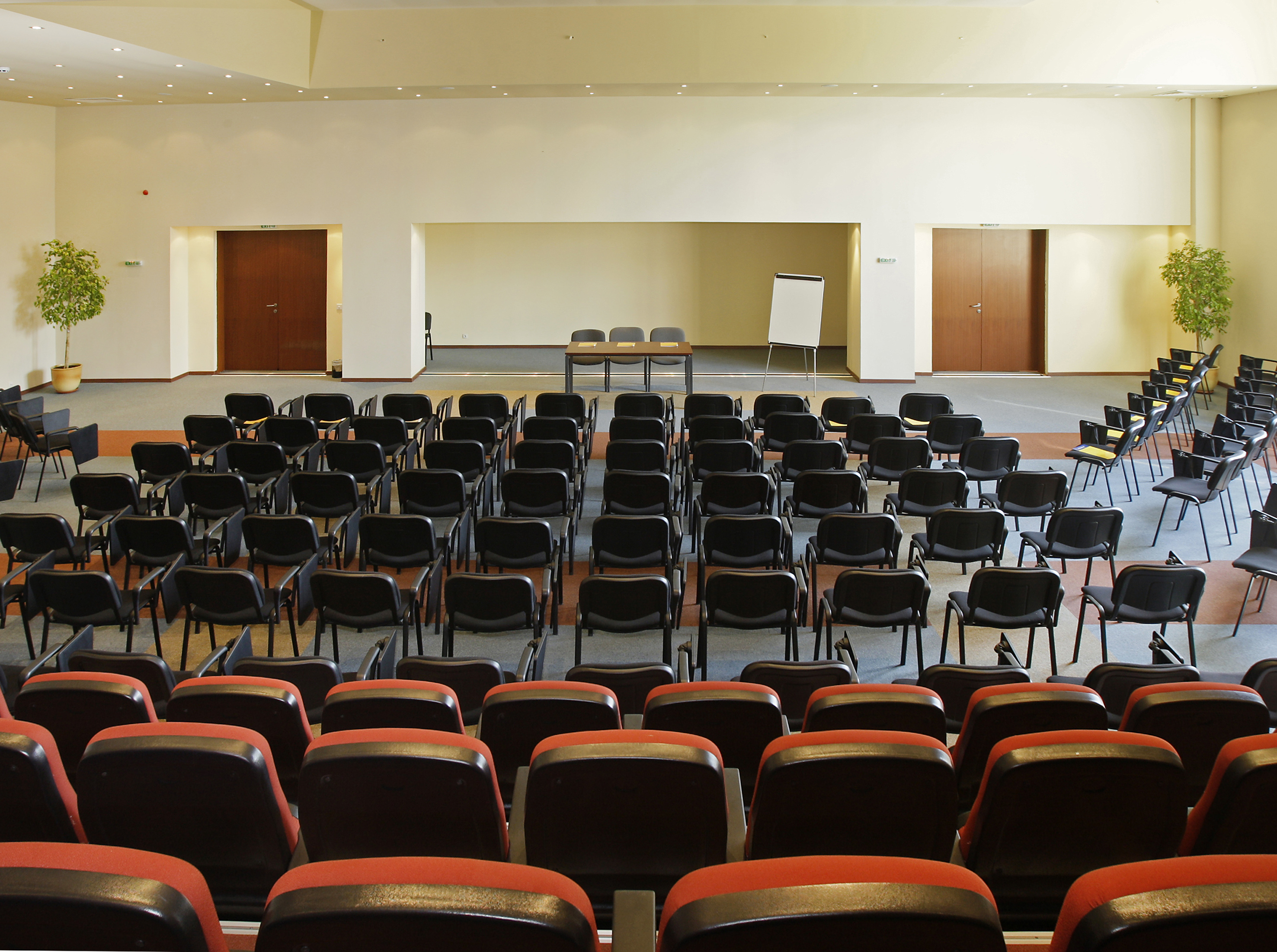 a room with many chairs