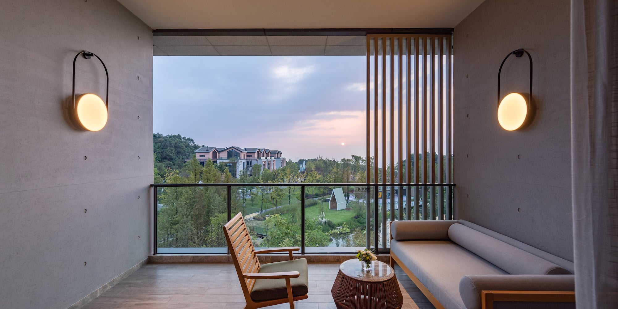 a room with a couch and a table